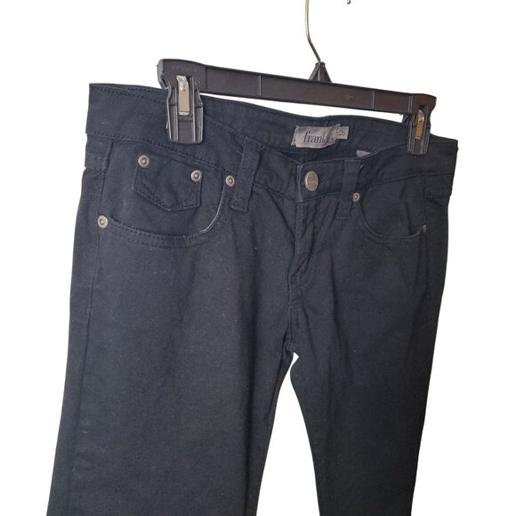 Frankie B. Low Rise Black Jeans Womens Slim Fit Cotton/Spandex 26 Waist 33" Inse - Picture 12 of 16